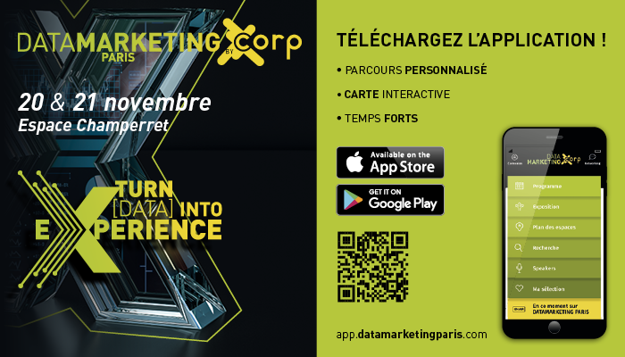 [J-2 ⏱️#DMParis] TÉLÉCHARGEZ NOTRE APPLI "Data Marketing Paris 2019" sur l'Apple Store et le Google Play pour être au point le jour J !
✅Parcours personnalisé
✅Carte interactive
✅Temps forts
Au plaisir de vous retrouver mercredi 20 novembre !
Appli ▶️app.datamarketingparis.com/?utm_source=ap…