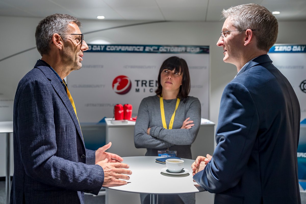 ZeroDayConf's tweet image. Great speech, great team, great networking! Thank you, @TrendMicro for being with us: Alexandre Curty, Boris Martinod, Michael Solon, Petra Marty, and Geoffroy Hy! See you next year: eventbrite.fr/e/billets-zero… #cynersecurity #strategyplanning #zerodaych #genevaevents @TrendMicroALPS