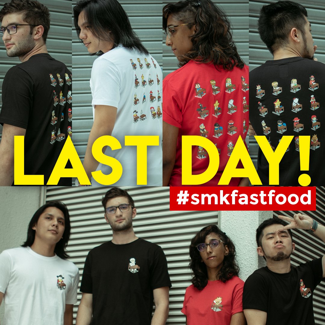 ernestngBRO's tweet photo. LAST CHANCE to order baju #smkfastfood! Order window will close at 11:59PM tonight!
Order sekarang! >>> https://t.co/W4zjR3kX5T https://t.co/NZVyHItOma