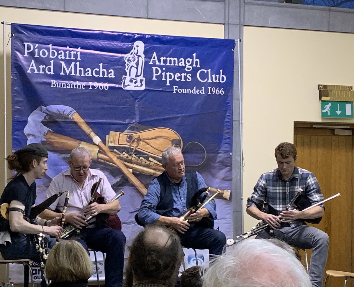 EoinKelly_13's tweet photo. “Ó Ghliúin go gliúin” mar chuid Féile Piobaireachta William Kennedy in #ArdMhacha inné san Leabharlann Ó Fiaich. 🎼🎶 Generations of Piping Families perform as part of the William Kennedy Festival in Ó Fiaich Library #Armagh #wkpf #wkpf2019 #APC https://t.co/GayJ6CI643