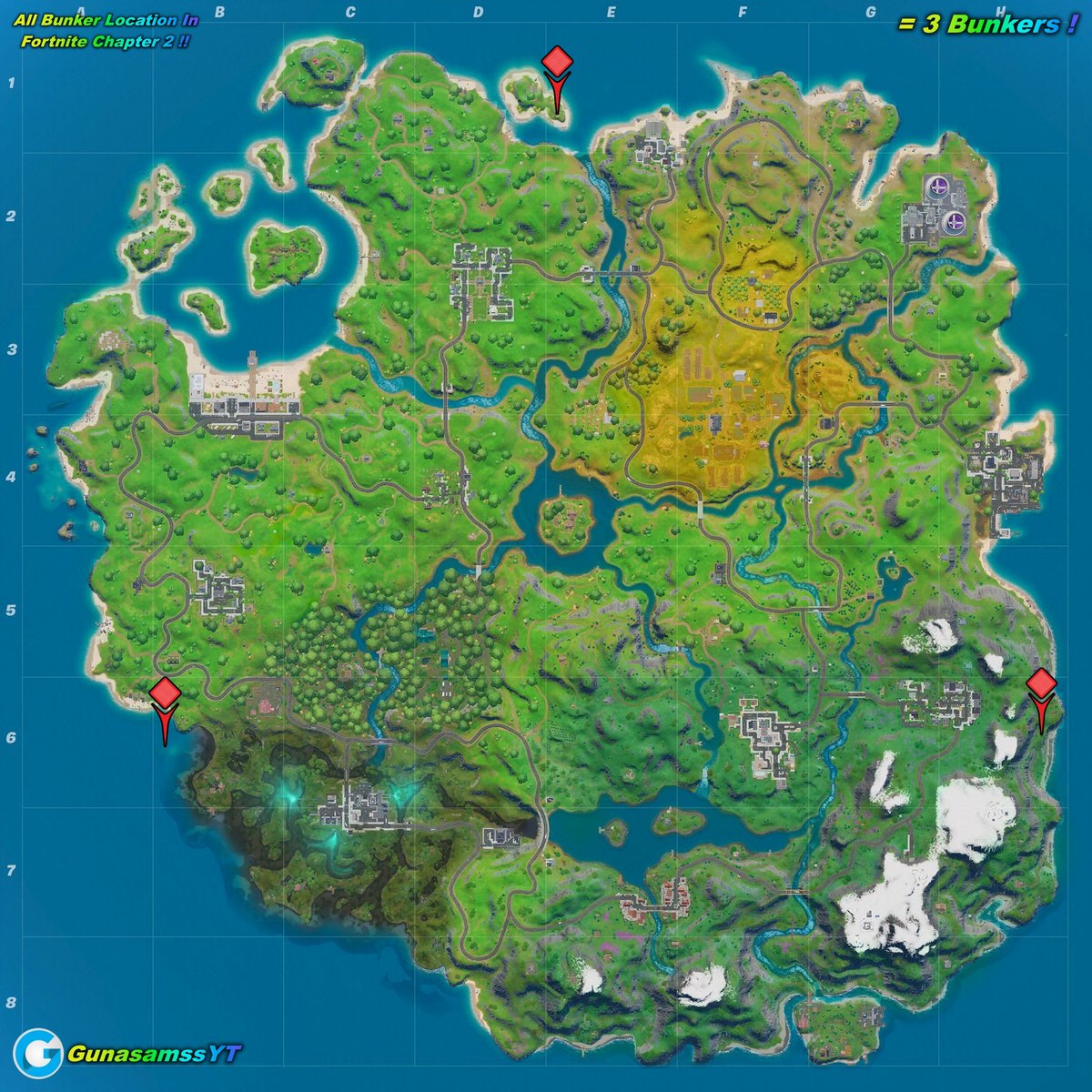 Gunasamssyt Fortnite Leaks News בטוויטר All Bunker Location In Fortnite Chapter 2 Have 2 000 Xp Each By Visiting These Location Feel Free To Use Make Sure Fortnite Bunker Location Map Fortnite Bunker Location Map Gunasamssyt Fortnite Leaks News בטוויטר All Bunker Location In Fortnite Chapter 2 Have 2 000 Xp Each By Visiting These Location Feel Free To Use Make Sure