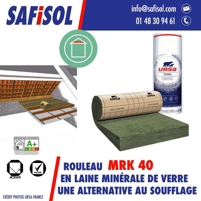 Quel isolant choisir pour des combles ? 

SAFISOL vous propose une alternative au soufflage pour l'isolation de vos combles avec le rouleau MRK 40 de chez #Ursa.

#SAFISOL #Ursa #isolationcombles #combles1euros 

#Renovationenergetique #Soufflage #lainedeverre #CEE