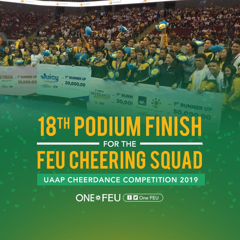 Another silver that felt like GOLD. Our FEU Cheering Squad bagged its 18th podium finish maintaining its ELITE status in the annual UAAP cheerdance competition and wowing the entire UAAP community with its MJ-inspired routine. #BeBrave #taMJam