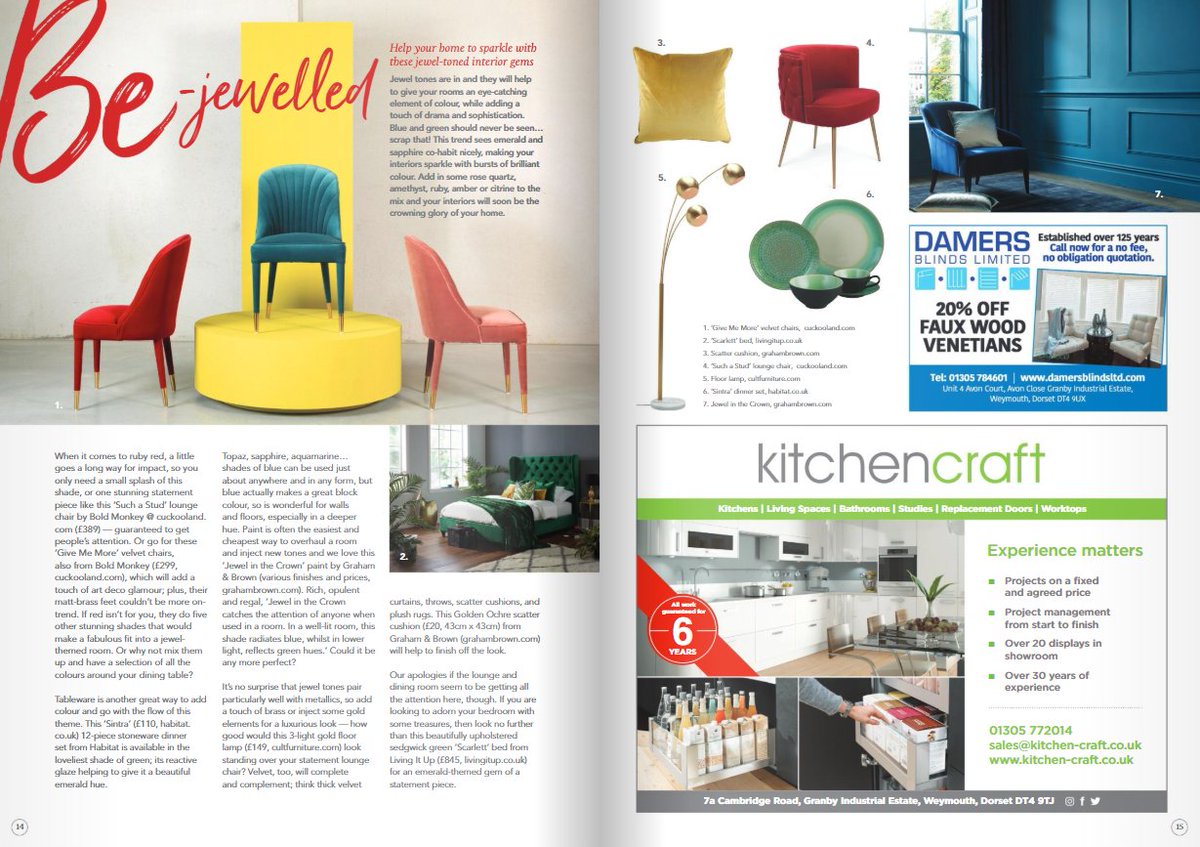 Help your home to sparkle with these jewel-toned #interior gems. 

en.calameo.com/read/004364226…

#Dorset #interiordesign #trends