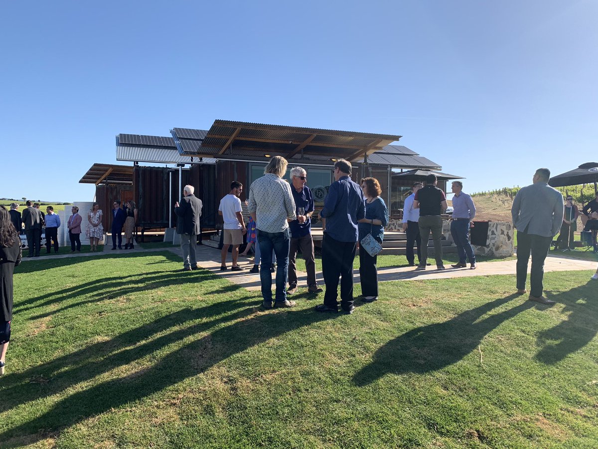 holmesdavid6's tweet photo. Great to be at the opening of @DowieDooleWines new tasting room tonight. Congratulations to all the Dowie Doole team! @bprinaldi #mclarenvale #sustainabledesign #qualitywines https://t.co/iD90ND08fW
