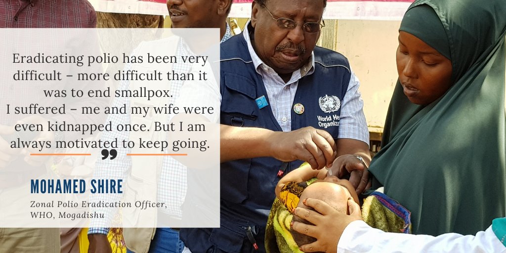 📣Exciting news! @WHO Polio Eradication Officer Mohamed Shire is a #REACHAwards finalist for the Unsung Hero category! After helping eradicate smallpox, he joined the fight to #EndPolio in Somalia & around the world. Winners announced tomorrow @ #RLMForum! bit.ly/2Kxrz1N