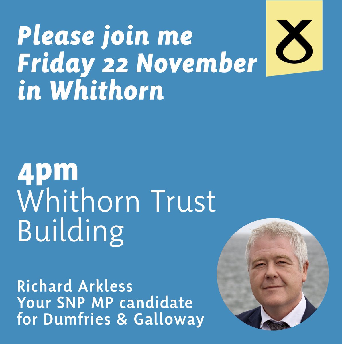 ArklessRichard's tweet photo. Join #TeamArkless this week!
I would encourage anyone who wants to ask me something to meet me at these meeting points. Thatโs the job Iโm applying for - come and put me to the test.
#ActiveSNP #VoteSNP #VoteArkless #GE19 https://t.co/FbhMX1Uard