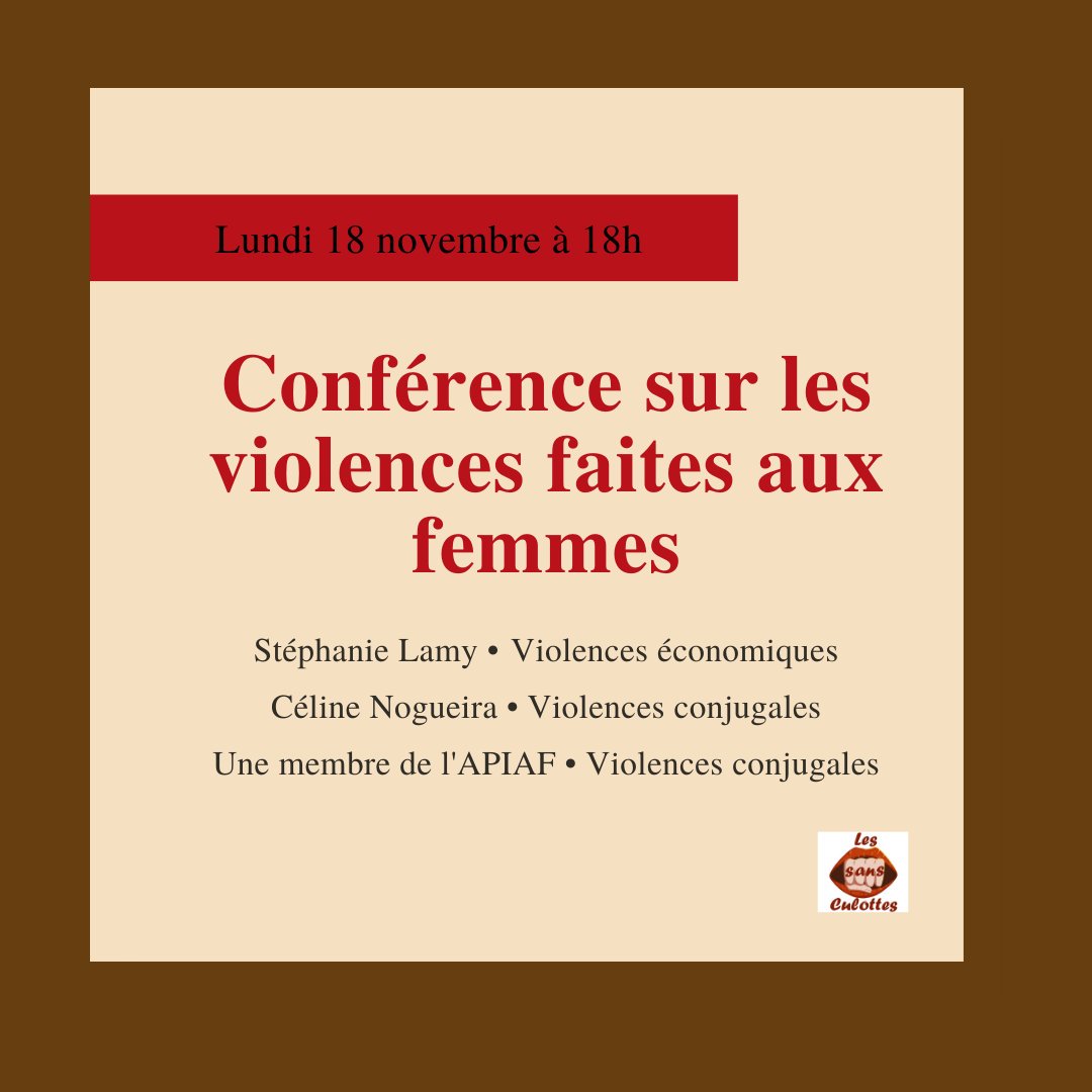 LSansCulottes's tweet photo. On vous attend nombreux ce soir ! Rendez-vous au Papagayo à 18h pour une conférence-discussion sur les violences faites aux femmes https://t.co/a3t7DaPLD0