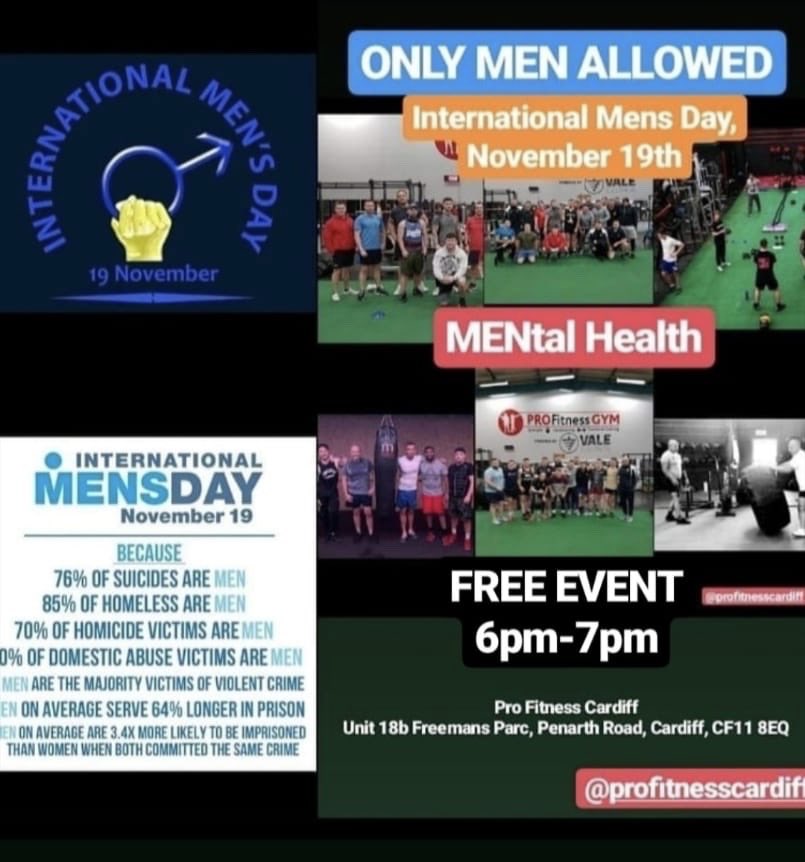TOMORROW NIGHT
6PM-7PM

INTERNATIONAL MENS DAY CIRCUIT 🙌

FREE ENTRY