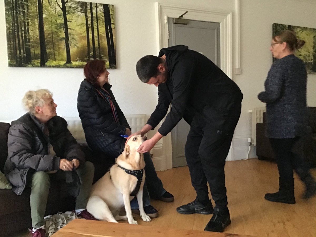 NHC_Helenas's tweet photo. Pet Therapy has started here every Friday at 11 🐶
Our  residents definitely  enjoyed  spending  time  with  sweet-natured  Amber  😍 https://t.co/hORHxGhdTP