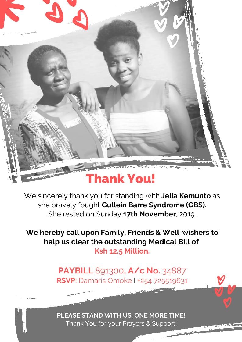 moses_ondieki's tweet photo. Let's come together and help our sister (Student at JKUAT) clear the hospital bill so as to bury her mother.
@JamesOngwae
@WilliamsRuto
@MikeSonko
@FredMatiangi
@dkmaraga
@RobertAlai
@bonifacemwangi
@DiscoverJKUAT
@RailaOdinga
@MandukuKPA
@AkotheeKenya
@citizentvkenya https://t.co/lenKwKya54