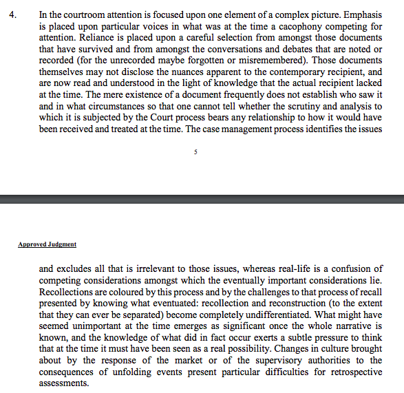 I've no intention of reading all 981 paragraphs of Sir Alastair Norris's judgment in Sharp v Blank (thankfully it's not a #ukemplaw case), but para 4 beautifully encapsulates the difficulties facing witnesses &amp; is worth keeping to hand when your witness doesn't come up to proof.