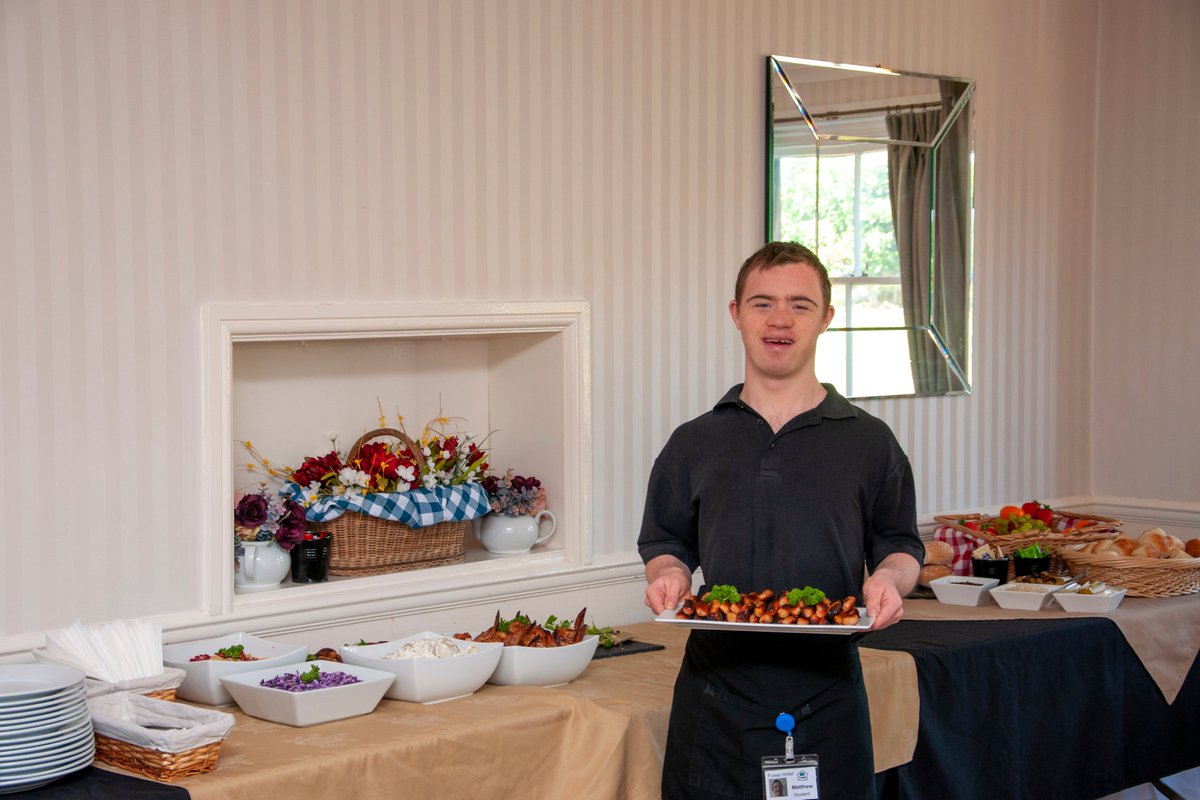 LearnersFoxes's tweet image. I have got Down Syndrome and I do Front of House at @FoxesH. I am good at serving food and being polite to the guests from Matt #HereIAm #LDWorkWeek #WorkReadyLifeReady