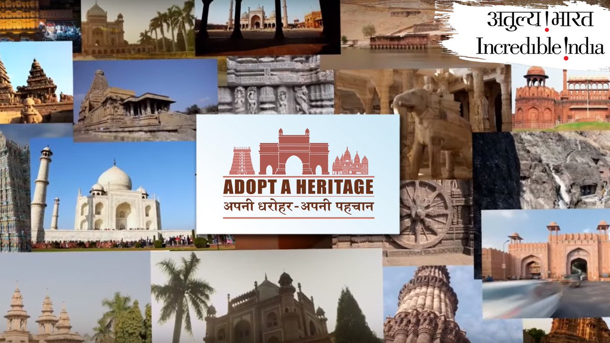 Want to #AdoptAHeritage? Become a ‘Monument Mitra’ by adopting your favorite #Monument.For more info, visit : http://adoptaheritage.in #MinistryOfTourism #MinistryOfCulture #ArchaeologicalSurveyOfIndia #IndianHeritage #WorldHeritageWeek #Heritage #IncredibleIndia