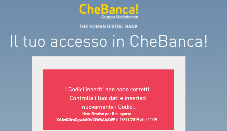 tlalegname's tweet photo. @chebanca ho controllato i miei codici, e sono corretti!
Allora, perchè non riesco ad accedere al mio conto? https://t.co/ho0VZHiytv