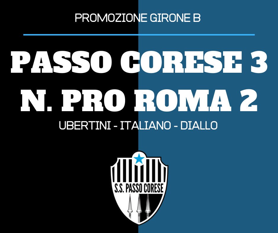SSPassoCorese's tweet photo. PROMOZIONE
Passo Corese - Novauto Pro Roma Calcio 3 - 2 
https://t.co/czzlK1DQWZ https://t.co/0CHyYjF3K9