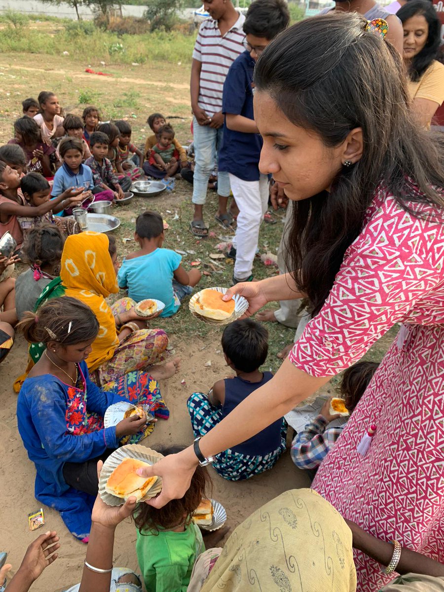 RACMehsana's tweet photo. Date: 5 November, 2019

Dabeli and Laddus distribution at slum area on the occasion of the b'day of Aayush, brother of our Rtr. Khushboo.

We celebrated his b'day with great joy with Inner-wheel club and members of Akshay Rath. We are thankful to them.
#racm
#rotaract
#Rotary https://t.co/6mRlRDfoEj