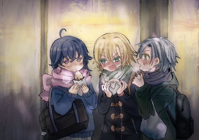 #おなえどし #OD組
冬の学校終わりコンビニ前 