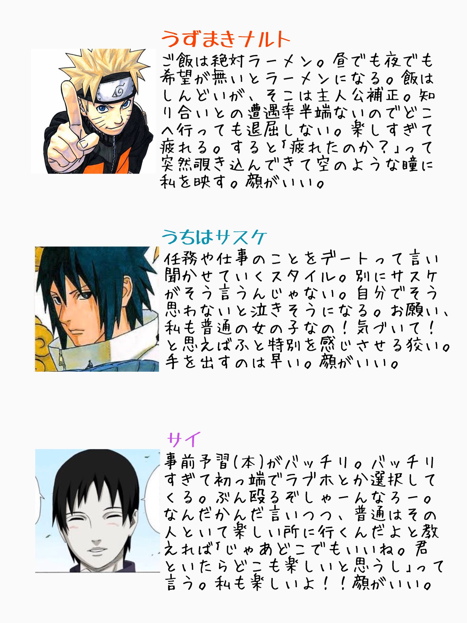 風呂場 Sur Twitter ワンピの見たからnarutoもやってみた Naruto男子とデートするならを夢女子が本気で考えてみたver 木の葉男子同世代 異論は認める 風呂場 Sur Twitter ワンピの見たからnarutoもやってみた Naruto男子とデートするならを夢女子が本気で考えてみたver 木の葉男子同世代 異論は認める