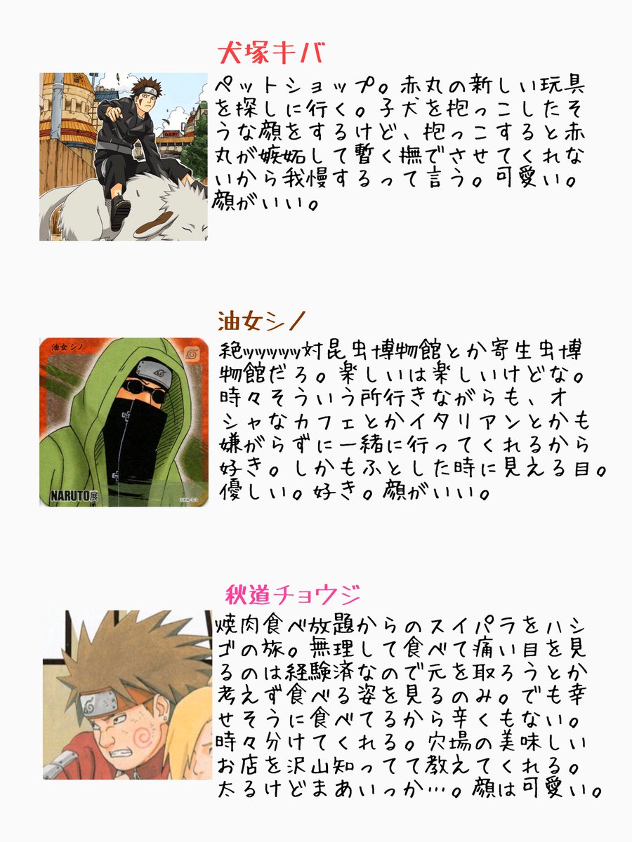風呂場 ワンピの見たからnarutoもやってみた Naruto男子とデートするならを夢女子が本気で考えてみたver 木の葉男子同世代 異論は認める