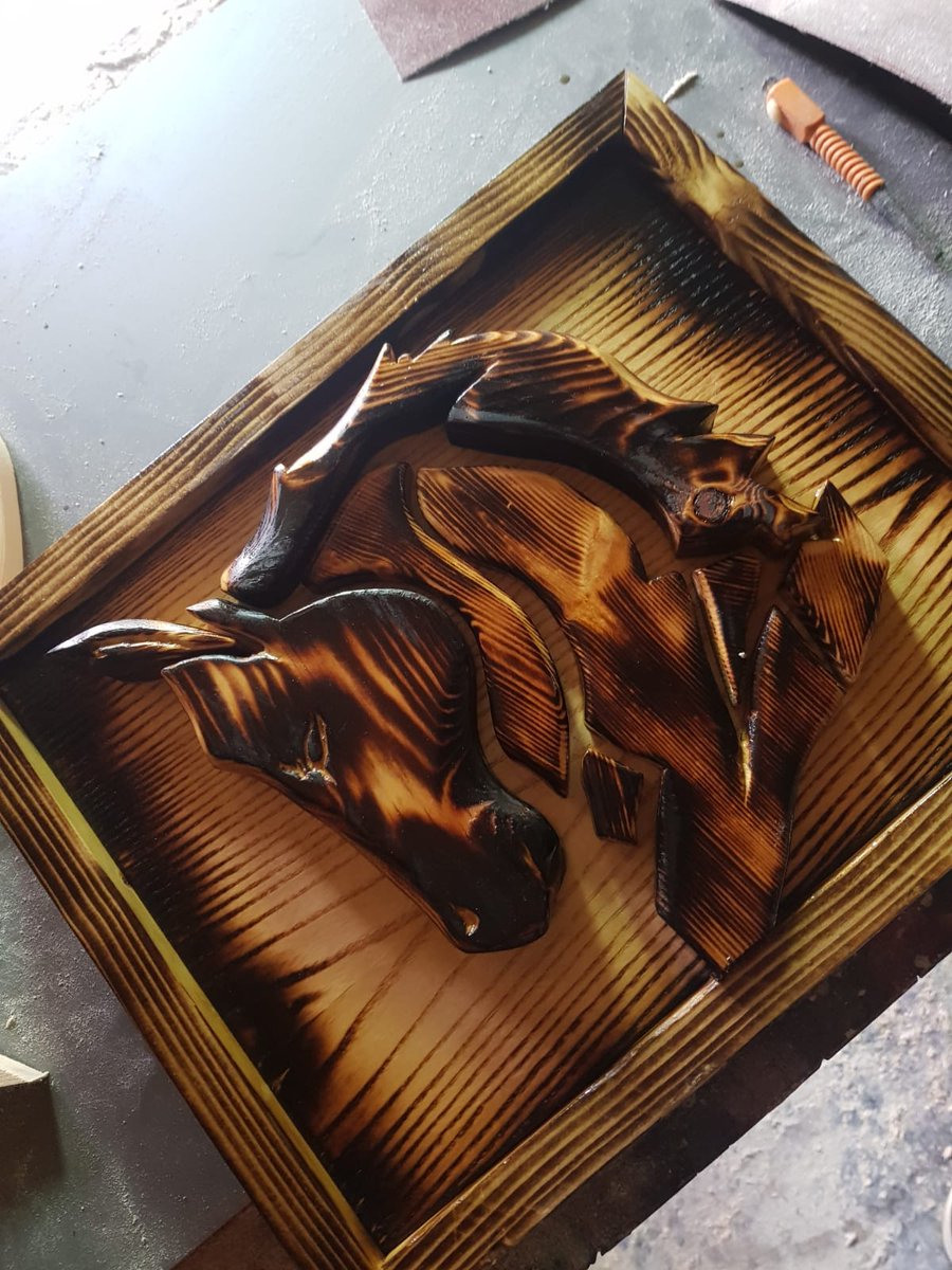 Shes coming along! Just got to finish her off and then shes ready! #Woodwork #WoodArt #Horse #WoodArtisan #Artisan #Carpenter #Handmade
