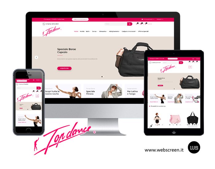 Il nuovo Ecommerce per Top Dance ow.ly/x05S50x8Did
Webscreen Web Digital Agency