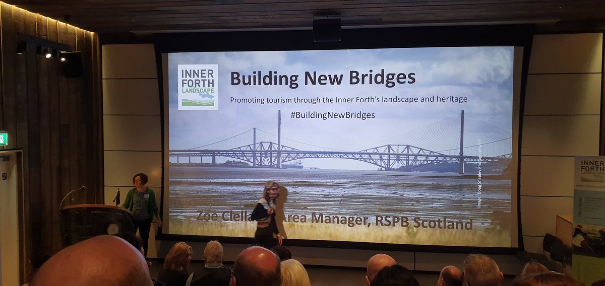 ForthRiversT's tweet photo. Excited to be at the @innerforth tourism conference with the key theme being building new bridges. Such a great opportunity to boost sustainable wildlife tourism around the Forth and its rivers. #buildingnewbridges #ScotlandisNow #tourism https://t.co/bJrgmuLMlC