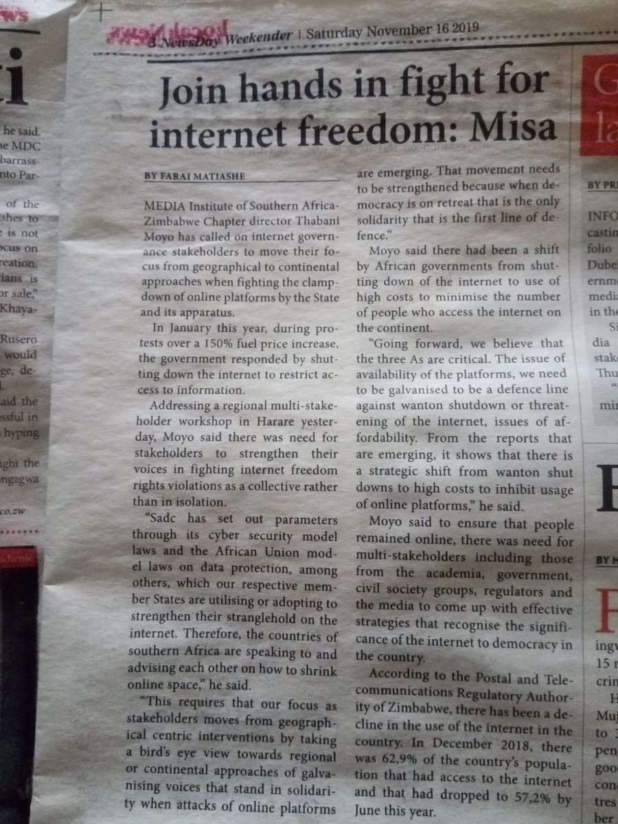 MuvhawaK's tweet photo. As MISA Zimbabwe's fourth IG Regional Multi-stakeholder Workshop took place last Friday. #IGZim

@misazimbabwe @NewsDayZimbabwe @ChichiLuciasi @MissChiMystique https://t.co/qkEmViF4uH