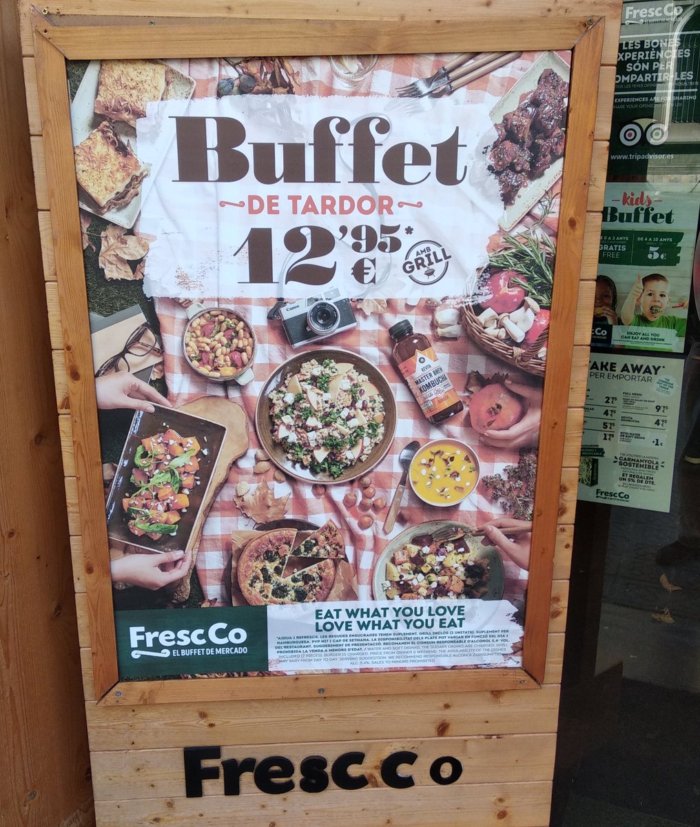 Butyklaners's tweet photo. ¿Dónde #Cenar antes o después de venir al #PUB #Bar #Butyklan?
Recomendamos #FresCo de Calle Caspe 30 BCN.
¡¡¡Buffet libre comida y bebida por 12,95€!!! 🍖🍗🥩🥗🍕🥧🍰☕🥃🥤 #GRILL incluído. Pago a la entrada. https://t.co/OaGRxPSFdx