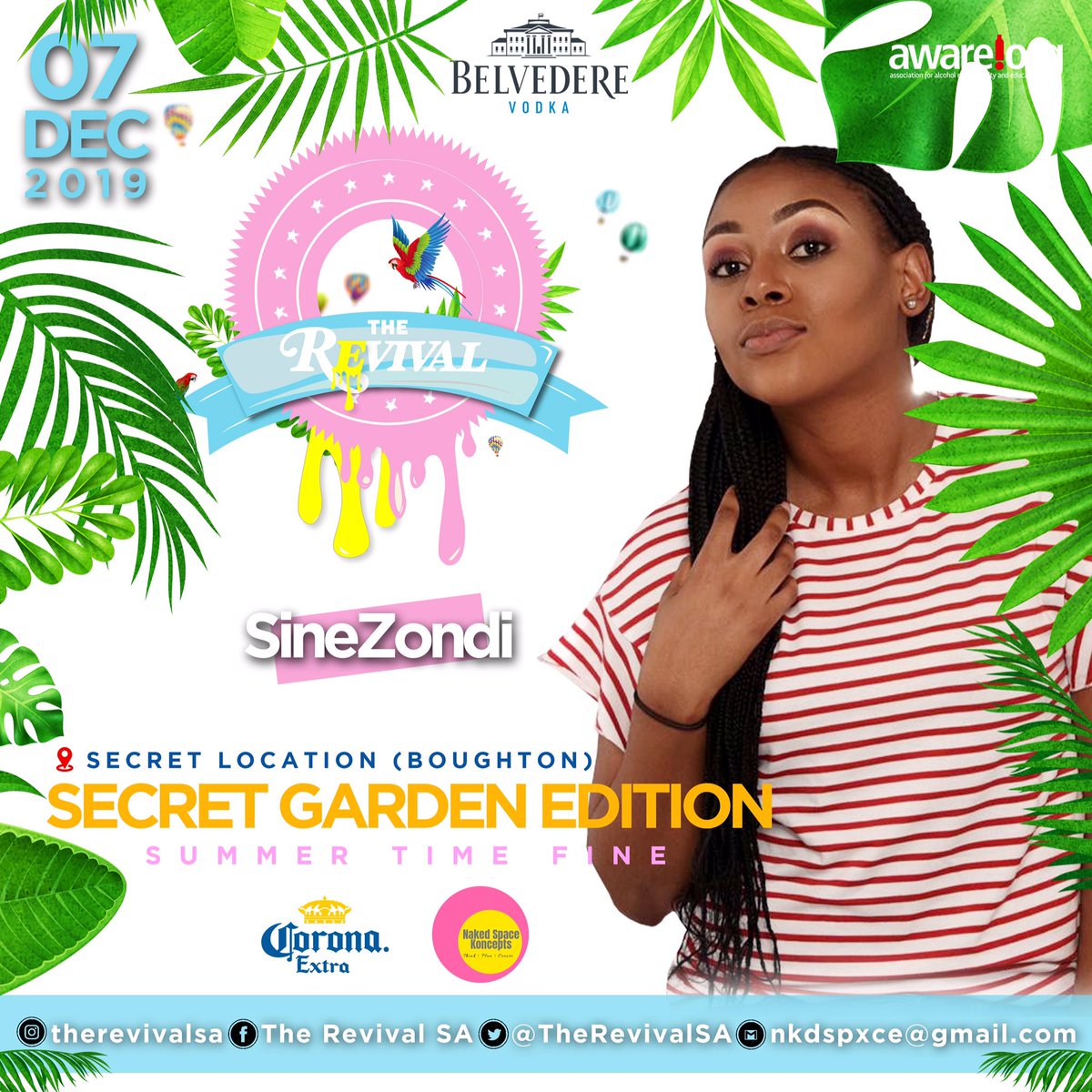 TheREVIVALSA's tweet photo. Artist announcement: SineZondi will be serenading you with some soulful vocal tunes. 

Reserve &amp; pay for your tickets via email or WhatsApp nkdspxce@gmail.com 0835153542 #TheREVIVALSecretGarden 🍃🌺 https://t.co/8uXhPzzp19