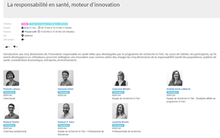 robsonro's tweet photo. Atelier de l'équipe #InFieri : "La responsabilité en santé, moteur d’innovation". #INNOVEACTION2019 
@chumontreal @hinnovic.

https://t.co/YwexE7zGhn https://t.co/GFHLzyKqdc