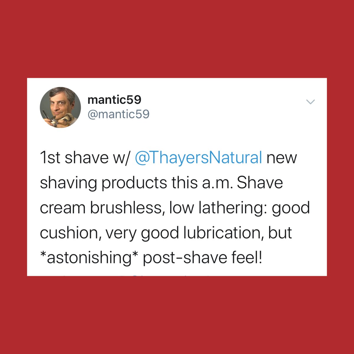 *astonishing* post-shave feel 🌟

thayers.com/shop-thayers/a…

#thayers #since1847 #gentlemenscollection #twitter #repost #gentlemen #shaving #mensgrooming #mensshaving #postshave #mensskincare #skincare #shavecream #aftershavelotion #aftershavebalm #aftershave #shavingcream