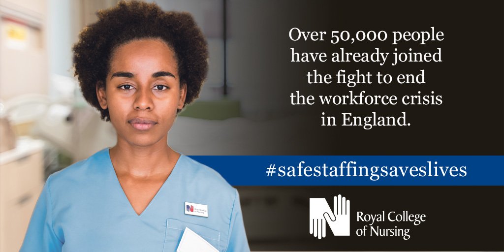 theRCN's tweet photo. The numbers don't lie. 50,000 people have now said that the new Government need to urgently address the nursing workforce crisis in England. ✍️ Sign our petition now to add your voice: https://t.co/ULT0vHfFEr
#safestaffingsaveslives https://t.co/DRxf8jnUw8
