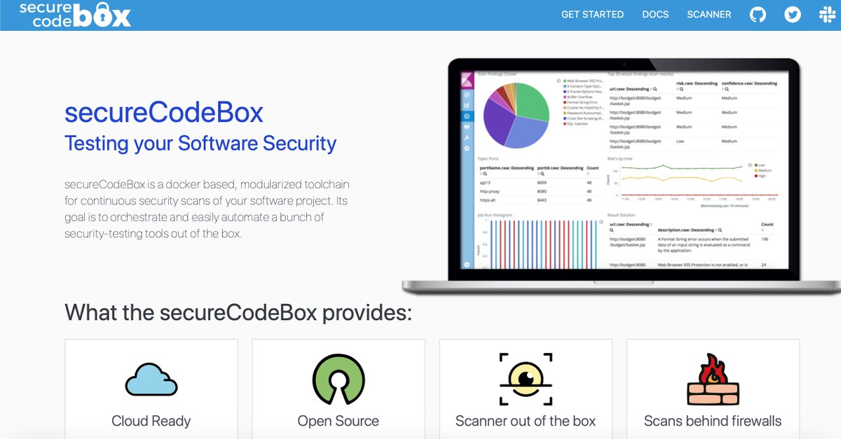 Screenshot of the new securecodebox.io website