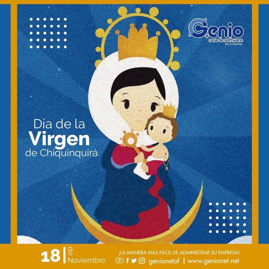 Hoy el pueblo Zuliano rinde homenaje a su patrona, la Virgen de Chiquinquirá ¡Feliz Día Chinita!

#18deNoviembre #Díadelavirgen #SOMOSGENIO
