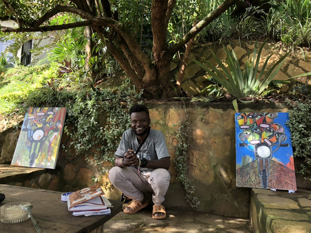 prof_dolan's tweet photo. Today I became the proud recipient of some amazing conceptual art - Theme “BodaBoda” using Kuba masks (Grand Kasai) - from Congolese artist Aïcha Muteba now based in Kampala! Watch this space @asiimwe4justice @DevotaNuwe @ongwechd @YvonnedeHaan @RealStoriesGF @anniebunting https://t.co/aBoUTiV0cE