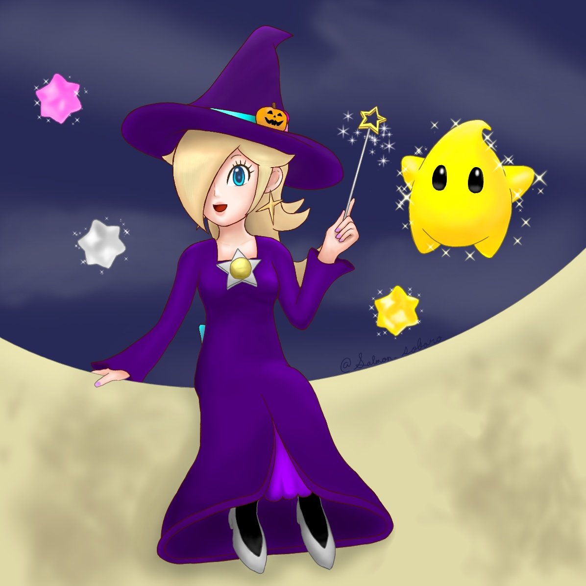 しゃけのそぼろ ハロウィンロゼッタ ハロウィンイラスト マリオカートツアー スーパーマリオギャラクシー Rosalina Luma