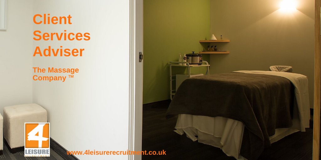 4LeisureSPA's tweet photo. Client Services Adviser  #TheMassageCompany  #job https://t.co/ZgBw2La1i1 https://t.co/bQnSNNhYo9