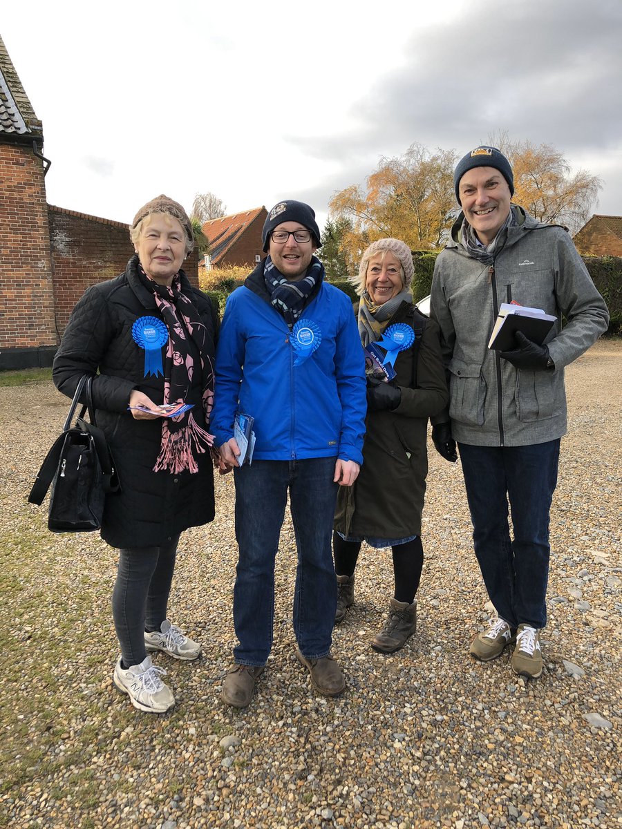 duncancbaker's tweet photo. #Bodham this morning. Nice to be virtually back home and just a couple of mile from the village I grew up in. Amazing support again! #GeneralElection2019 https://t.co/AuI9i8Q9jA