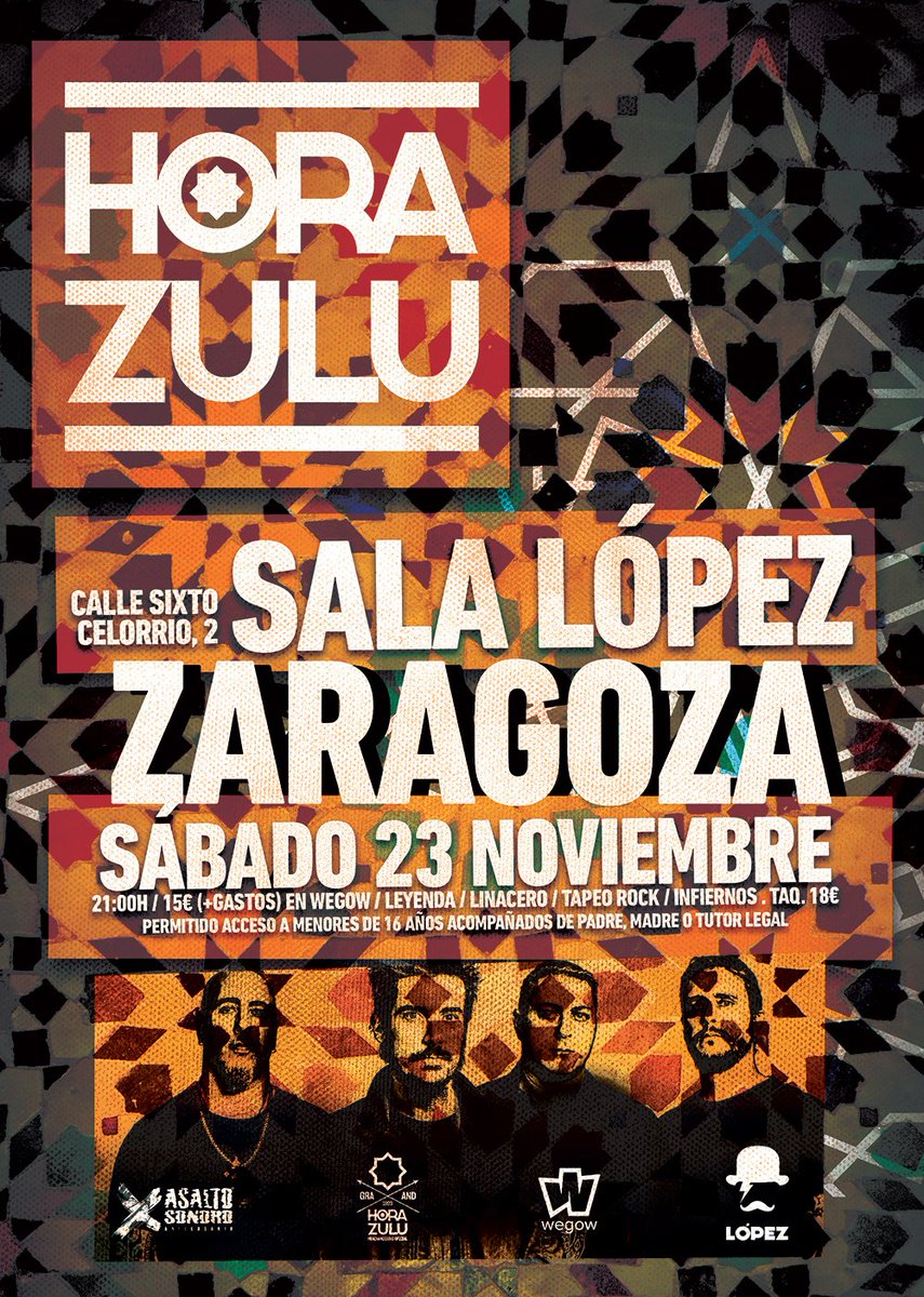 AsaltoSonoro's tweet photo. ❌CONCIERTOS FIN DE SEMANA❌

- V|22:
@LosNarco sala Garaje Beat Club | Murcia - ¡SOLD OUT!
@horazulu en Sala Salamandra | L'Hospitalet de Llobregat (Barcelona).
- S|23:
#HoraZulu en SALA López- Zaragoza.
@sinaiarock  sala #LaCueva - Palencia

#AsaltaElFinde #AsaltoSonoro https://t.co/Y4cvRgSBpx