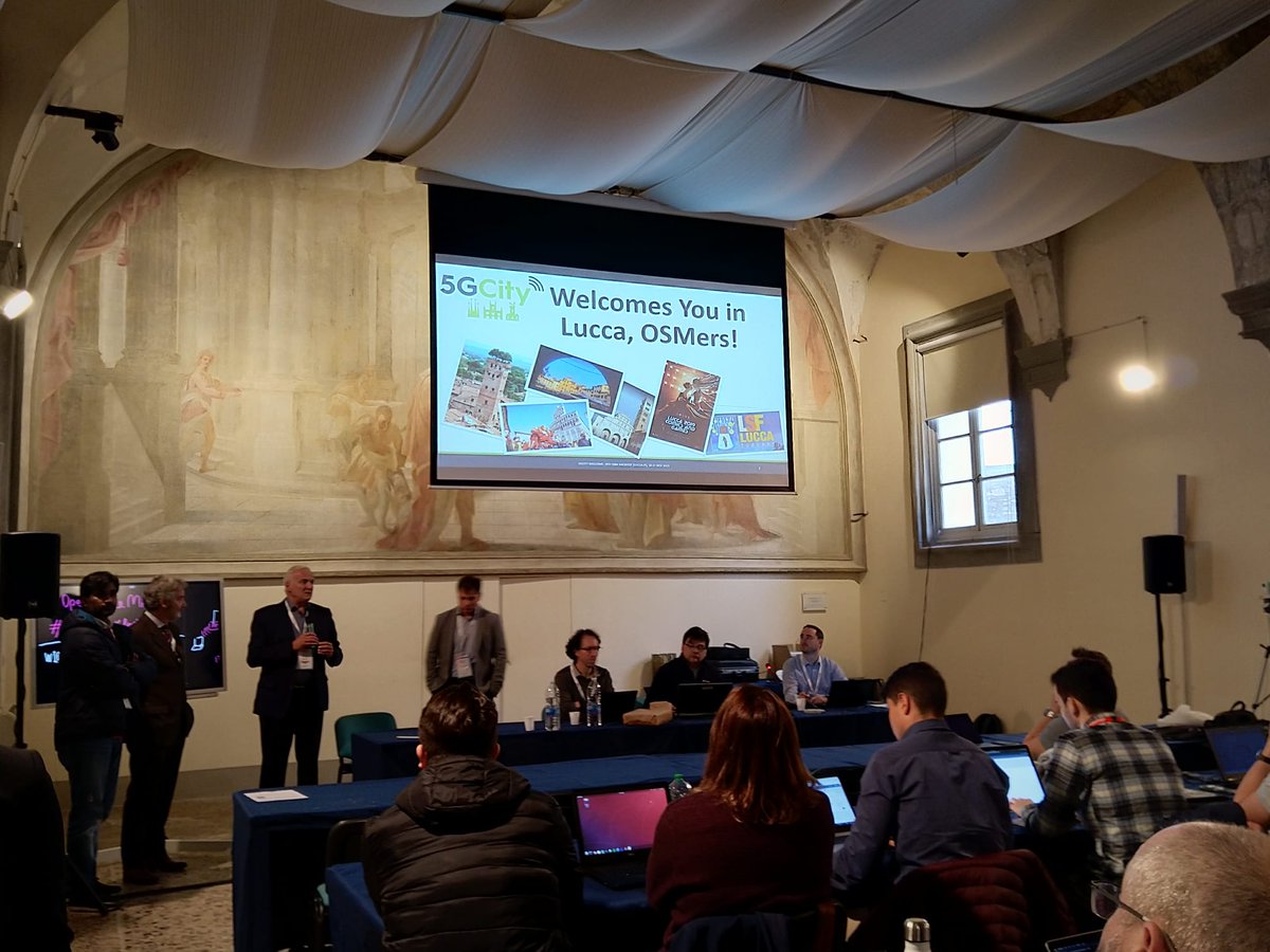 5GCity's tweet image. Proud and honoured to welcome OSMers in Lucca. Happy, happy, happy to live w/ you this amazing week @ETSI_STANDARDS @EPICSinIEEE @NGIoT4eu @EU_H2020 @5GPPP @smpteconnect @5GWorldCongress #osmhackfest @samcmgl @carignanim @i2CAT @ginocarrozzo @NextworksSrl