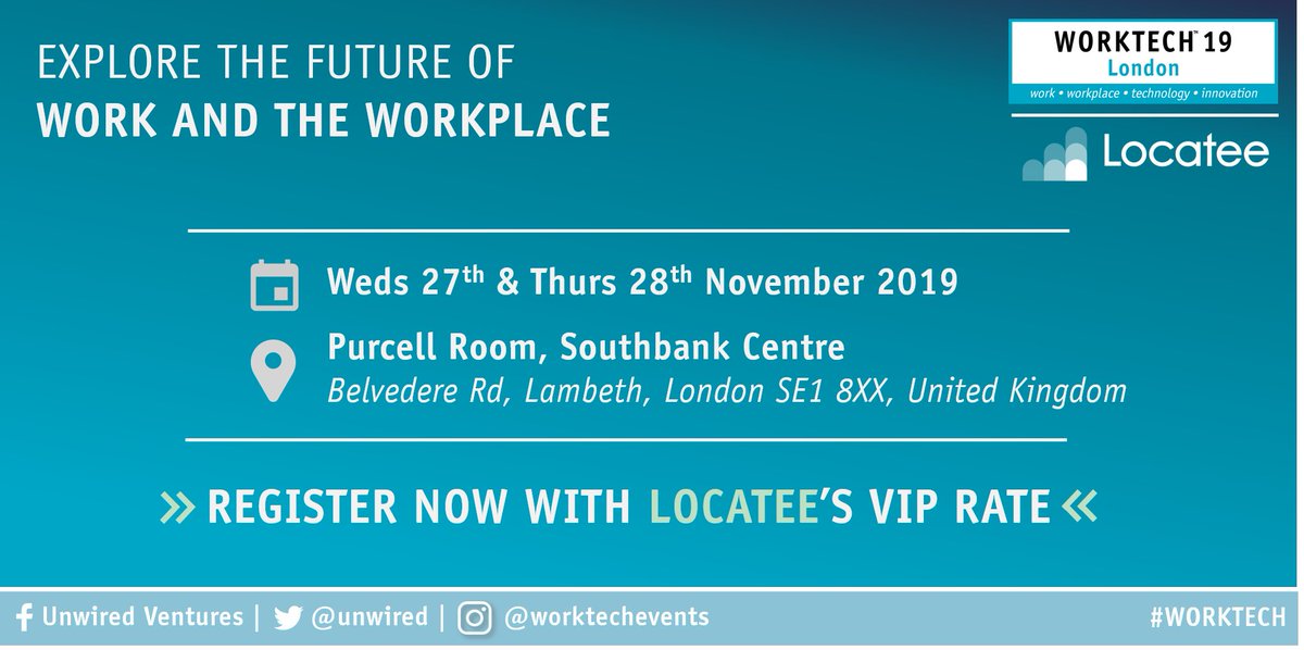LocateeCH's tweet image. Don&apos;t miss us next week at Worktech London. Register with Locatee&apos;s discounted VIP Rate here lct.ee/2ZcX6ze and come and visit us!
More information on the event here: lct.ee/2OqE547  
#worktech19 #basel #WorkplaceAnalytics