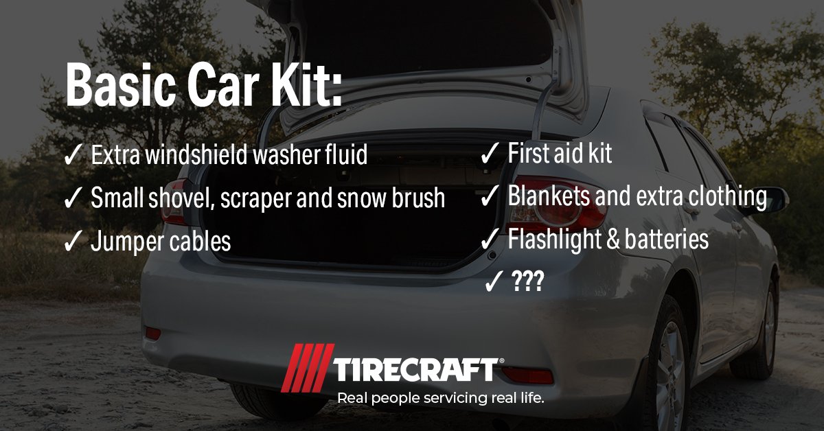 With winter in full swing it's important to make sure you're as prepared as possible for winter driving. You never know what might happen, or what you might need… What else should be in your vehicle's emergency kit?
