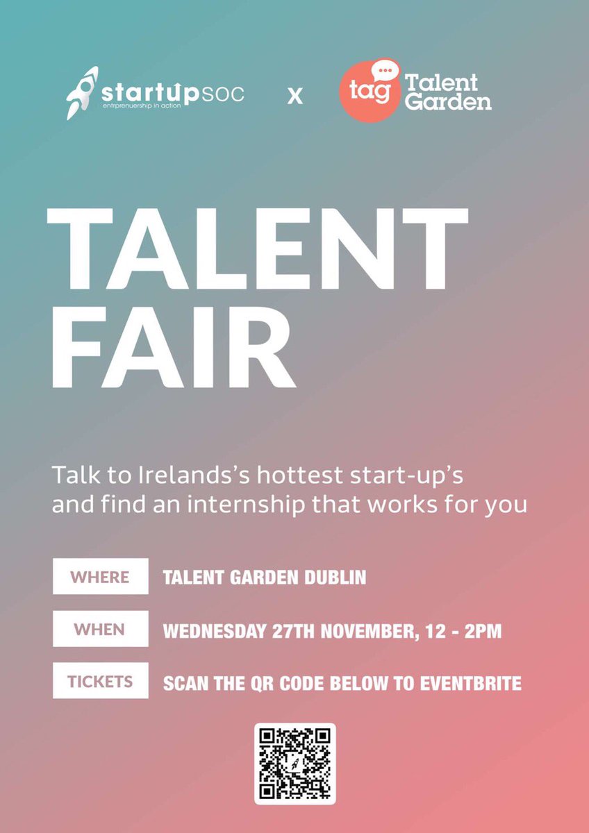 CanavanCathal's tweet photo. Talent Fair by @DCUSUS 

Irelands first ever StartUp-centered careers fair for students.

Incredible response from Students and StartUps so far 🚀 

https://t.co/m7t6rDUHy7 https://t.co/aaDT7W22Ff