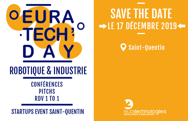 📢 #EuraTechDay spécial #robotique &amp; #numérique
📅 17 décembre 2019
📍 EuraTechnologies - Saint-Quentin
L'occasion de fêter le 1er anniversaire de l'#incubateur
+ d'infos &amp; inscription 👉 bit.ly/37q9Ymm
#robot #tech #innovation #robotics #industrie