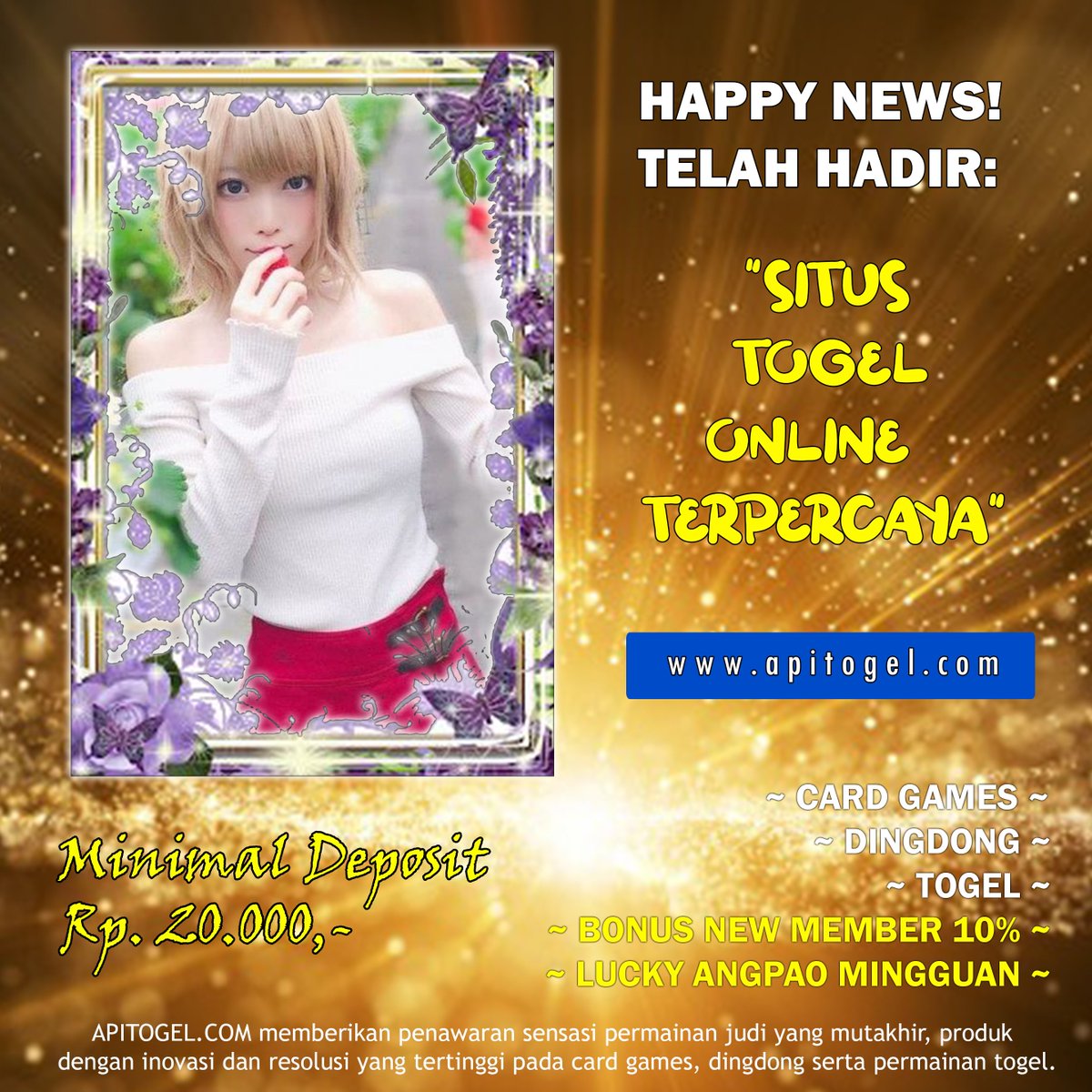 togel_enter's tweet photo. Malam ini aku seneng banget, ApiTogel lagi-lagi memberikan bonus  yang bikin aku menggeliat..

#togelonline #togelasia #togeljakarta #togelindo #juditogel
#gadisjakarta #cewekjakarta #cewekbekasi #gadisbekasi #cewekjawa
#gadisaceh #cewekaceh #cewekbandung #gadisbandung https://t.co/L4yHpCxMIh