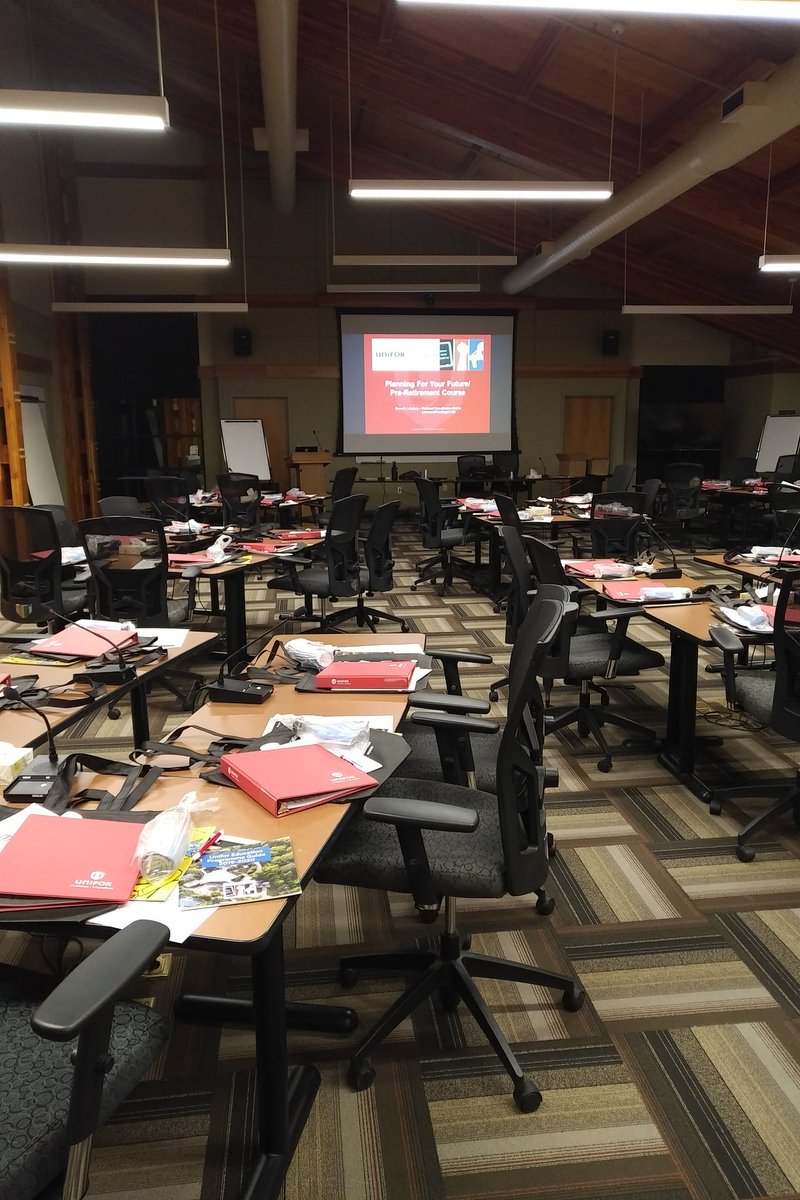 UNIFORretirees's tweet photo. The classroom is set up and we are ready for a great week at the Unifor Planning For Your Future/Pre-Retirement course at the FEC. @UniforTheUnion https://t.co/Rd2YMkHStE