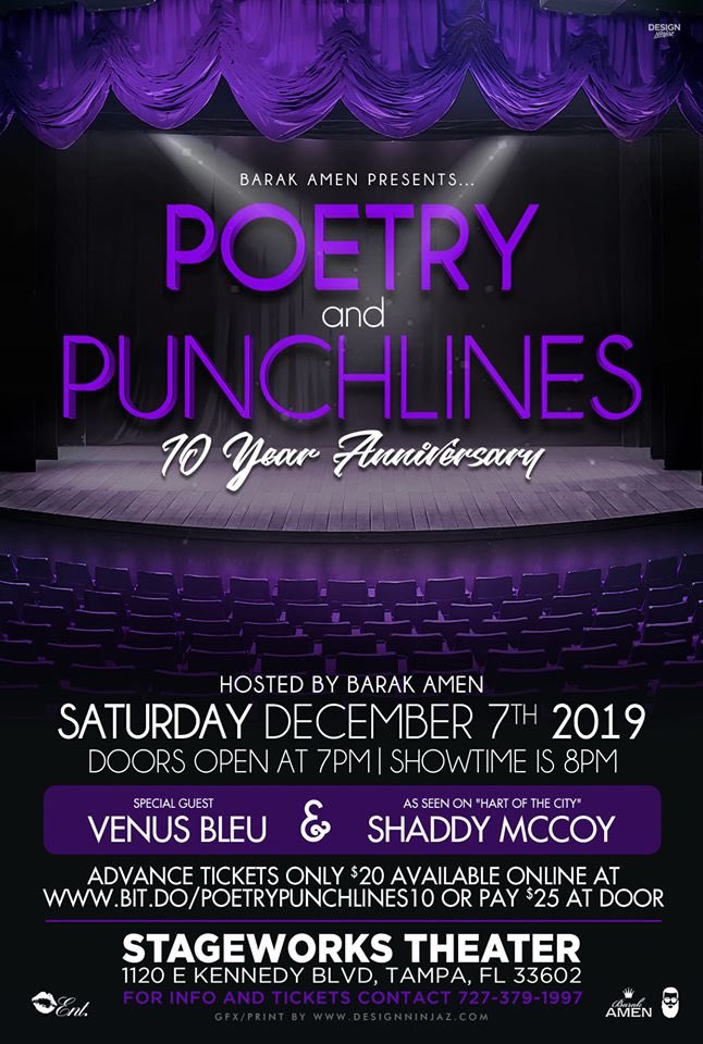 utoentllc's tweet photo. At Poetry & Punchlines you will experience a Young and Sophisticated pedigree that has become the staple to our brand. The nights soundtrack is provided by our official DJ @DJTUNEY_D #comedyandpoetry #poetry #laughter #Tampbay #laughoutloud #PoetryCommunity #PoetryofInstagram https://t.co/DhCXBgtevk