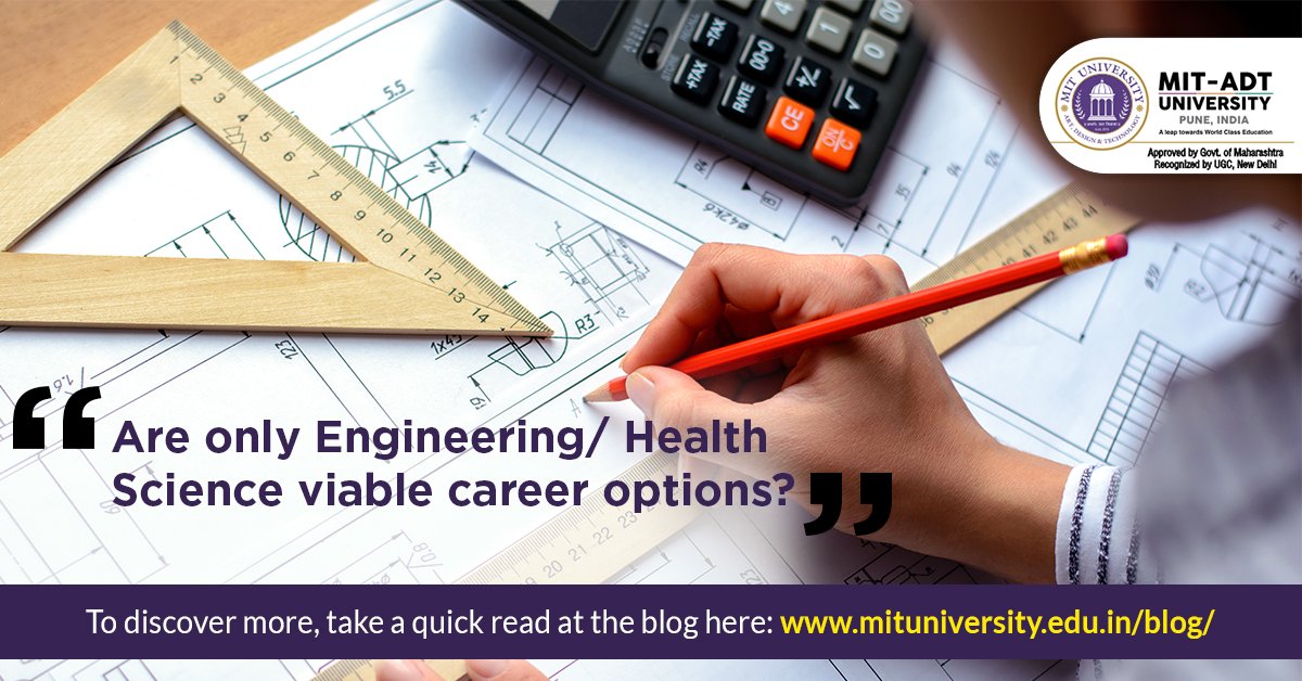 mitadtpune's tweet image. Unravel myriad of innovative courses that bear enormous potential in the modern world other than Engineering/ Health Science. To discover more, take a quick read at the blog here: mituniversity.edu.in/are-only-engin…. 
#Blog #BlogPost #KnowMITADT #WeAreMITADT #MITADT #WorldClassEducation