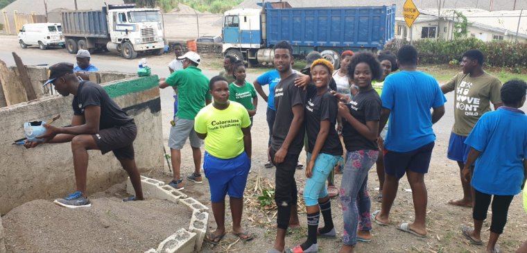 Not because it holds #garbage means it shouldn't look good! Yesterday, two community #skips were painted and gates installed in the Community of Coloraine. Thanks to the Coloraine Youth Upliftment Club for volunteering to help. #CleanAndGreen #nuhduttyupjamaica #GetThingsDunn